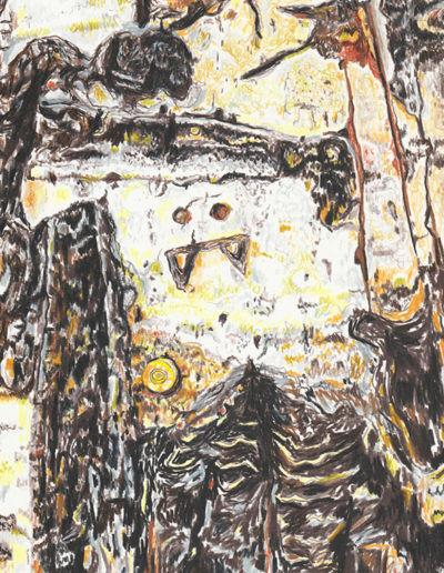 "Arborglyph", 2017, color pencil on archival paper, 11" x 8.5"